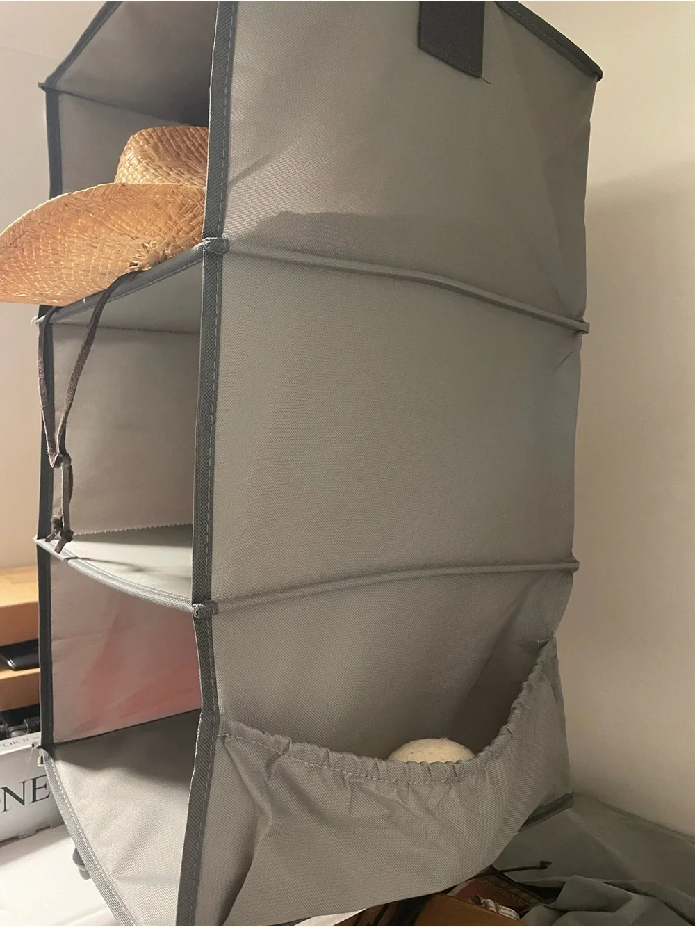 Gray Hanging Closet Organizer Shelf - Home Storage & Organization